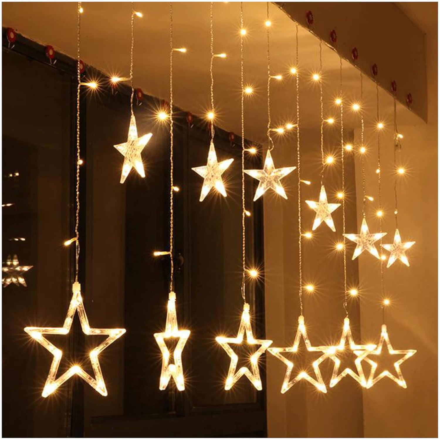 12 Stars 138 LED Curtain String Lights